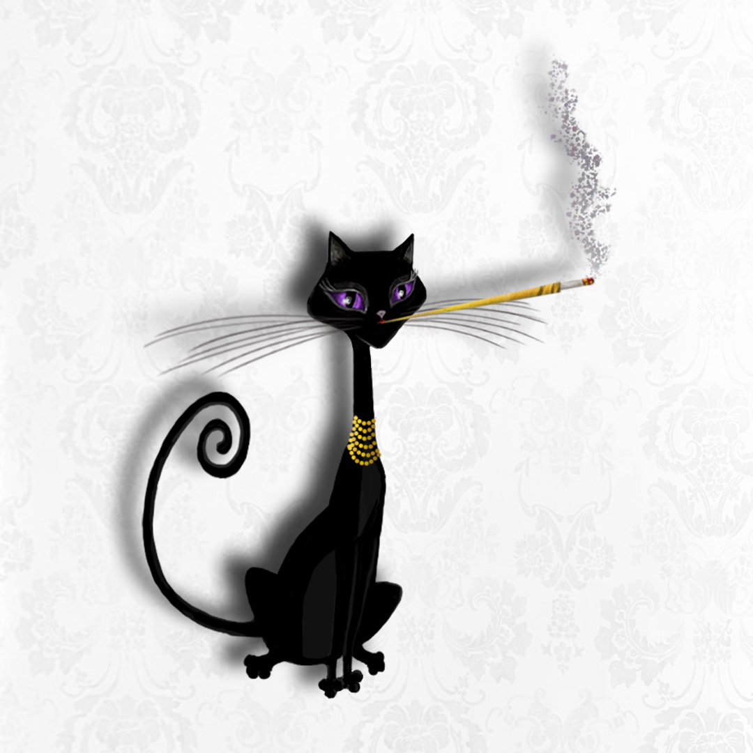 cat smoking banner