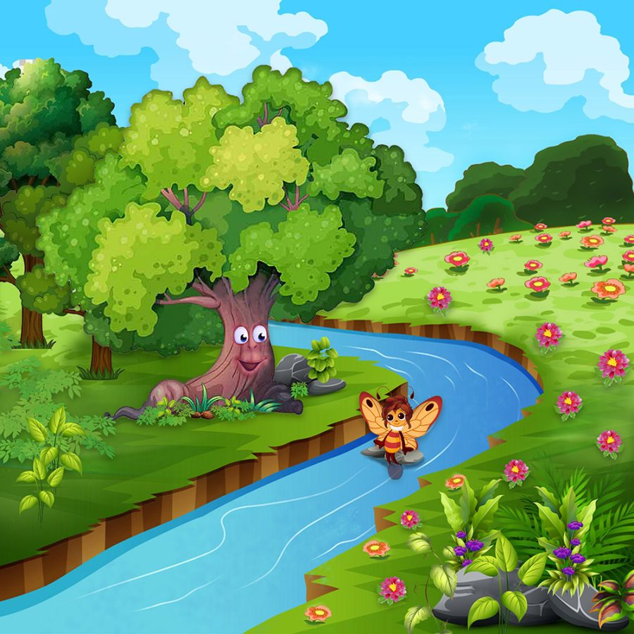 tree and butterfly are talking