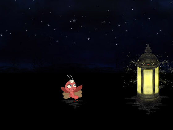 night stars firefly lantern